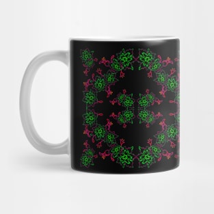 floral pattern of hand drawn flowers sketch Mug